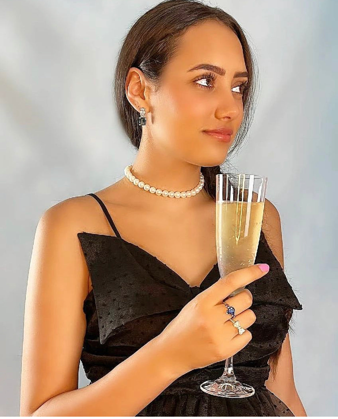 White gold earrings