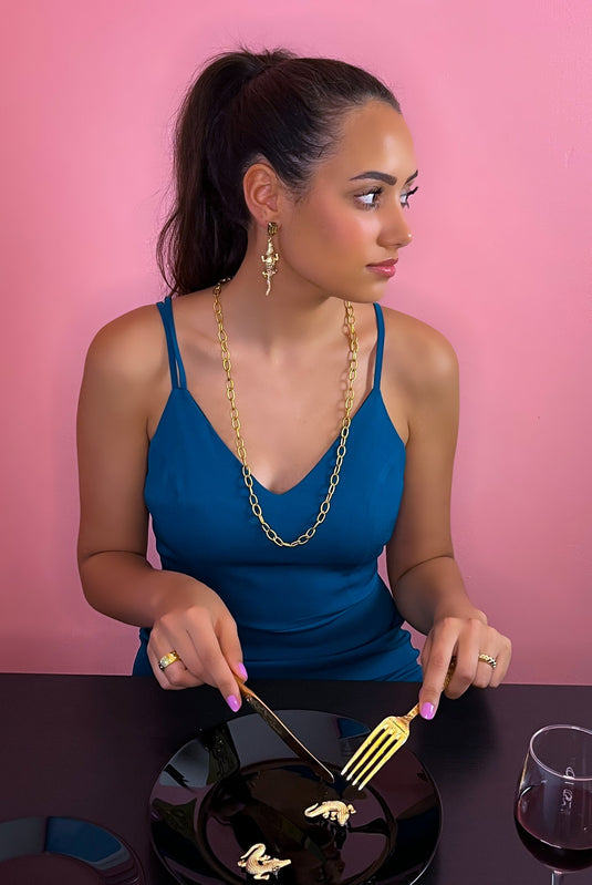 Golden 14k oval Necklace
