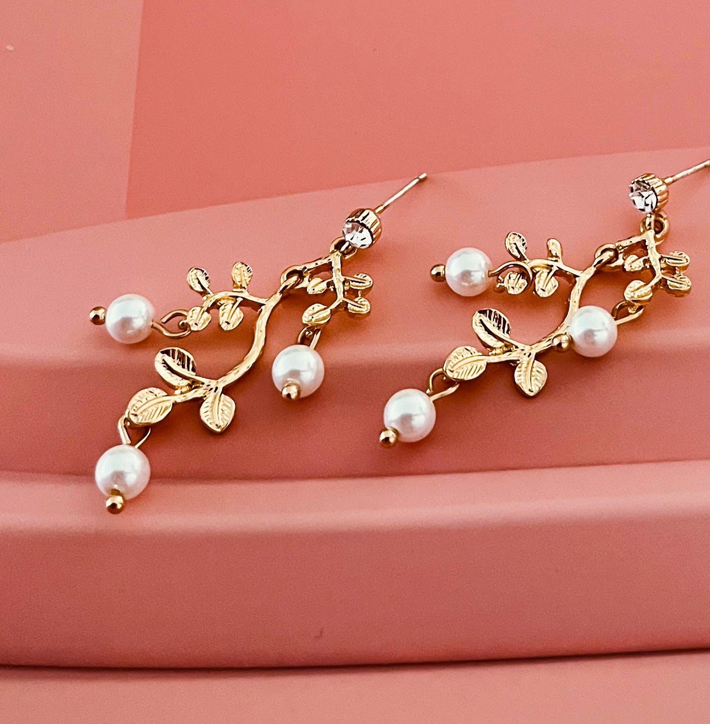 🌸 pearl flower earrings