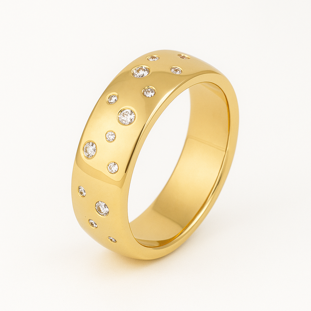 Bague dorée paradis