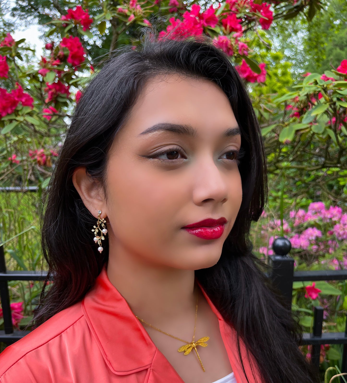 🌸 pearl flower earrings