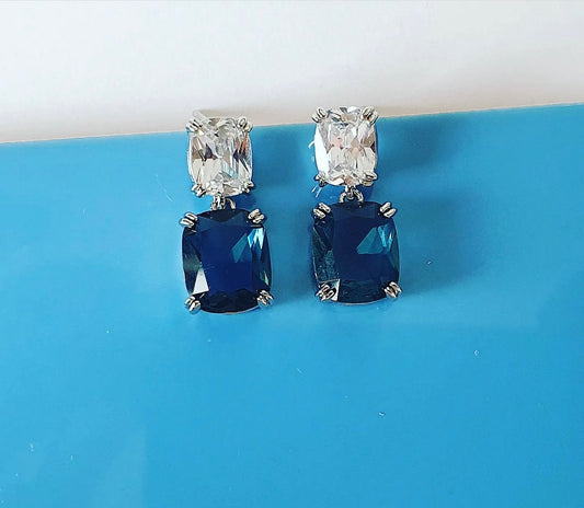 White gold earrings