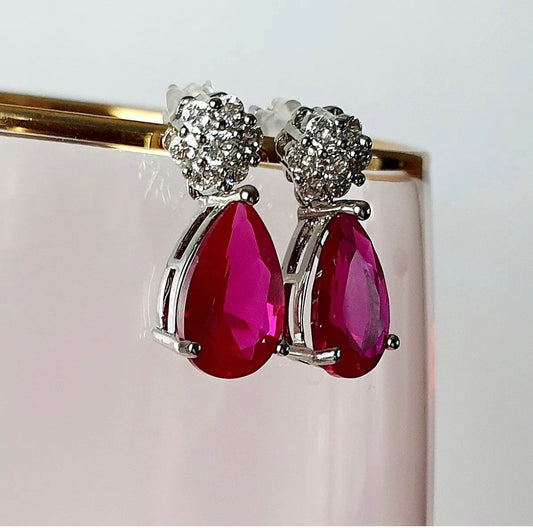 Fuchia earrings