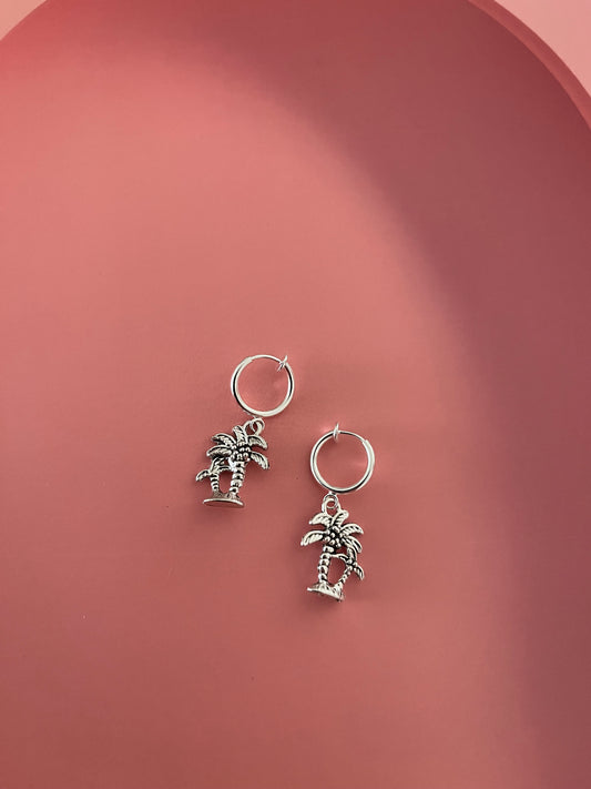 🌴 earrings silver