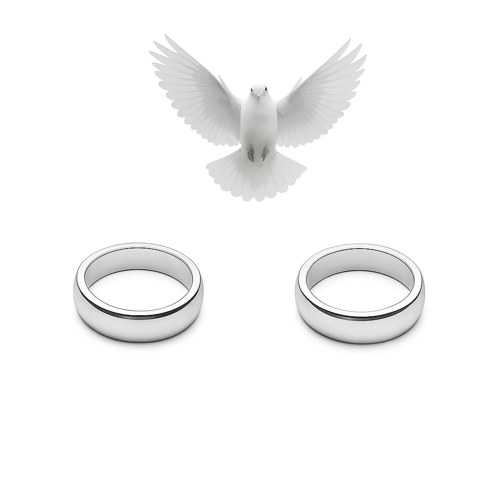Wedding ring width White