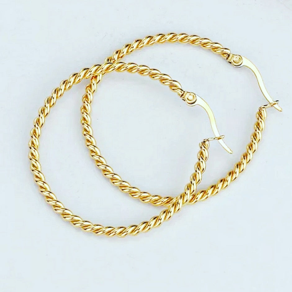 Boucles d'oreilles torsadées